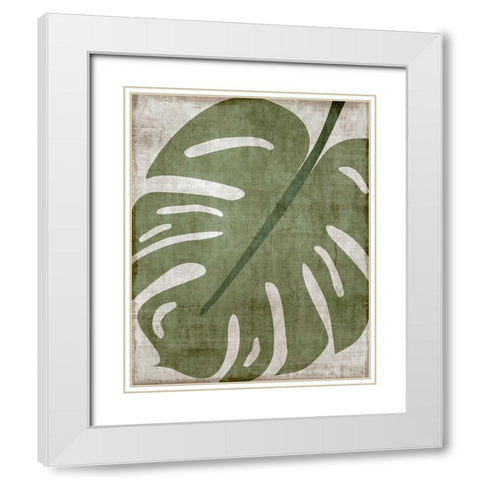 Island Greenery II White Modern Wood Framed Art Print with Double Matting by Carpentieri, Natalie