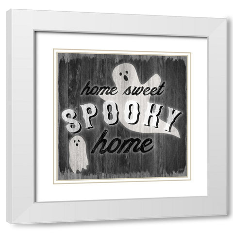 Spooky Ghost White Modern Wood Framed Art Print with Double Matting by Carpentieri, Natalie
