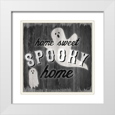 Spooky Ghost White Modern Wood Framed Art Print with Double Matting by Carpentieri, Natalie
