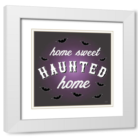 Haunted Bats White Modern Wood Framed Art Print with Double Matting by Carpentieri, Natalie