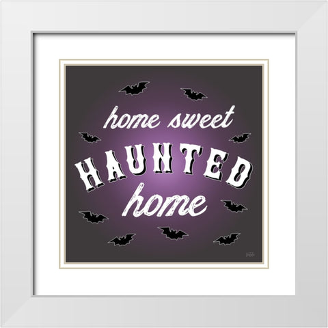 Haunted Bats White Modern Wood Framed Art Print with Double Matting by Carpentieri, Natalie