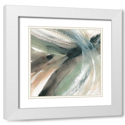 Intersect White Modern Wood Framed Art Print with Double Matting by Robinson, Carol