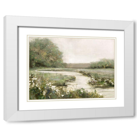 Quiet Path White Modern Wood Framed Art Print with Double Matting by Swatland, Sally