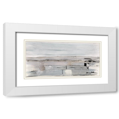Faraway Field White Modern Wood Framed Art Print with Double Matting by Jill, Susan