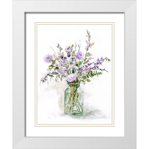 Purple Passion I White Modern Wood Framed Art Print with Double Matting by Robinson, Carol