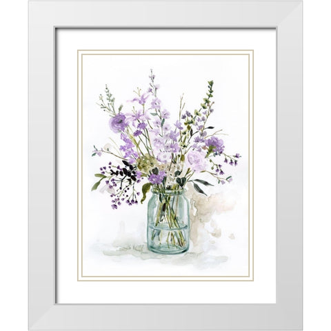 Purple Passion II White Modern Wood Framed Art Print with Double Matting by Robinson, Carol