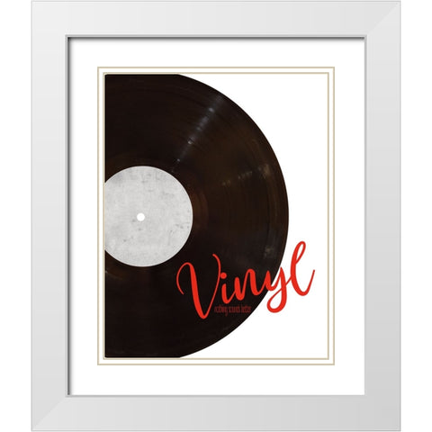 Vinyl White Modern Wood Framed Art Print with Double Matting by Craven, Katrina