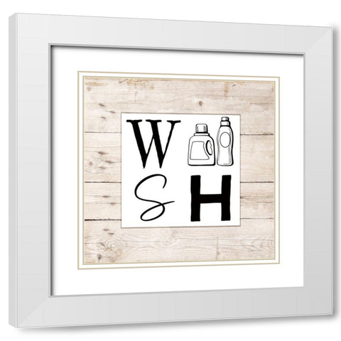Wash White Modern Wood Framed Art Print with Double Matting by Santiago, Daniela