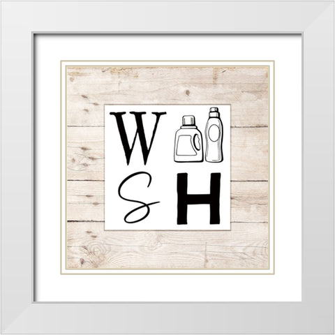 Wash White Modern Wood Framed Art Print with Double Matting by Santiago, Daniela