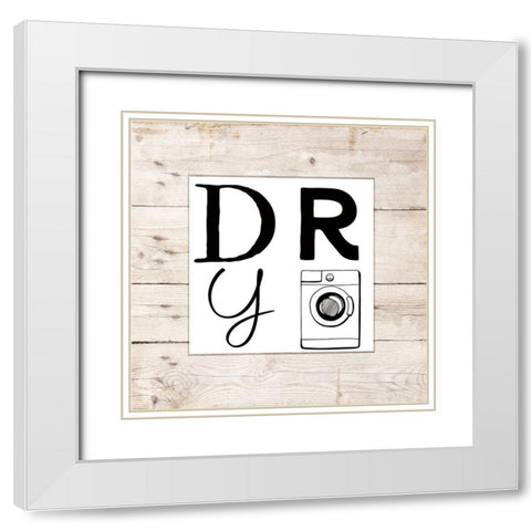 Dry White Modern Wood Framed Art Print with Double Matting by Santiago, Daniela