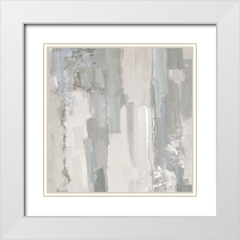 Abstract Meadow White Modern Wood Framed Art Print with Double Matting by Swatland, Sally