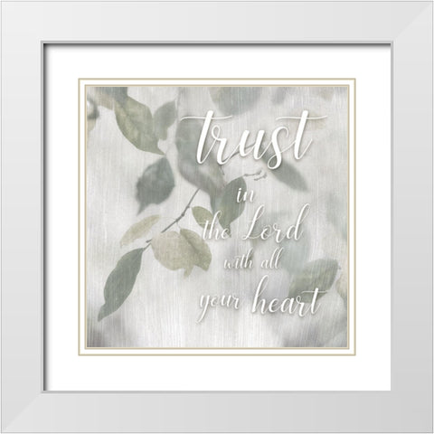 Trust In White Modern Wood Framed Art Print with Double Matting by Weisz, Irene