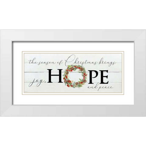 Joy, Hope and Peace White Modern Wood Framed Art Print with Double Matting by Swatland, Sally