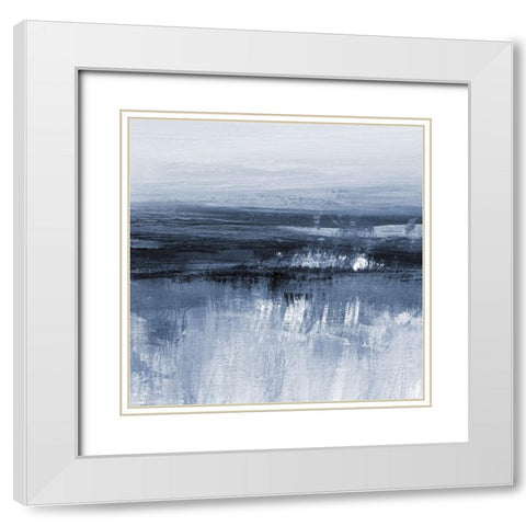 Servern in Cyan III White Modern Wood Framed Art Print with Double Matting by Jill, Susan