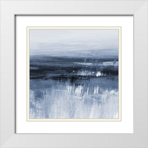 Servern in Cyan III White Modern Wood Framed Art Print with Double Matting by Jill, Susan