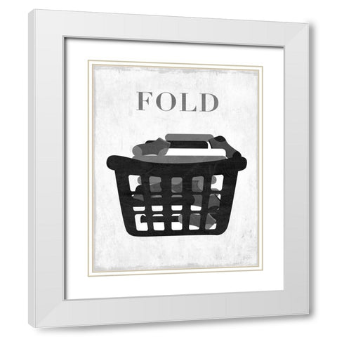 Fold White Modern Wood Framed Art Print with Double Matting by Carpentieri, Natalie