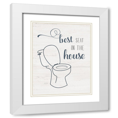 Best Seat White Modern Wood Framed Art Print with Double Matting by Carpentieri, Natalie