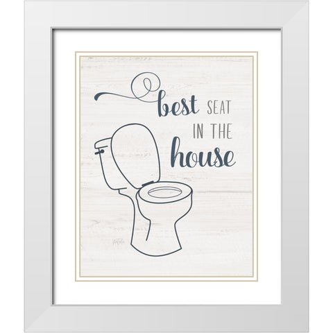 Best Seat White Modern Wood Framed Art Print with Double Matting by Carpentieri, Natalie