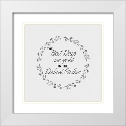 Best Days White Modern Wood Framed Art Print with Double Matting by CAD Designs