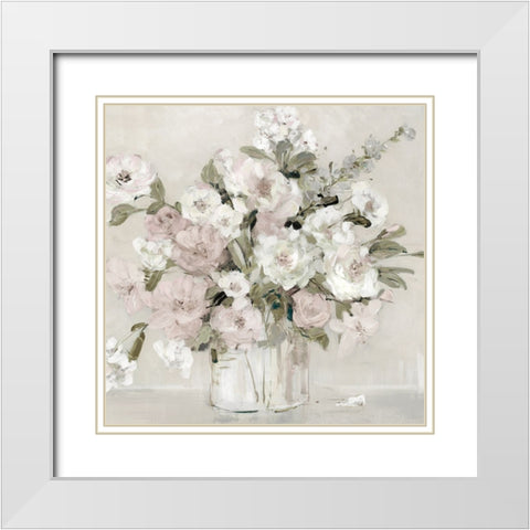 Soft and Sweet Summer Blooms White Modern Wood Framed Art Print with Double Matting by Swatland, Sally