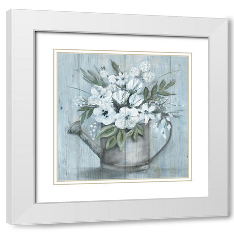 Cottage Simplicity II White Modern Wood Framed Art Print with Double Matting by Dunlap, Marilyn