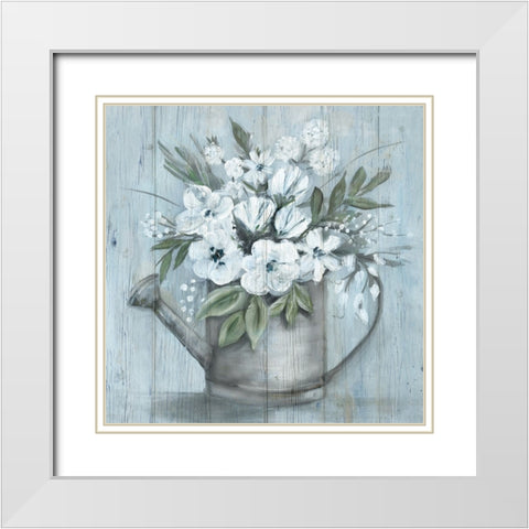 Cottage Simplicity II White Modern Wood Framed Art Print with Double Matting by Dunlap, Marilyn