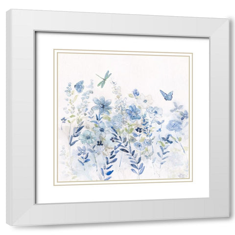 Fluttering Field I White Modern Wood Framed Art Print with Double Matting by Swatland, Sally
