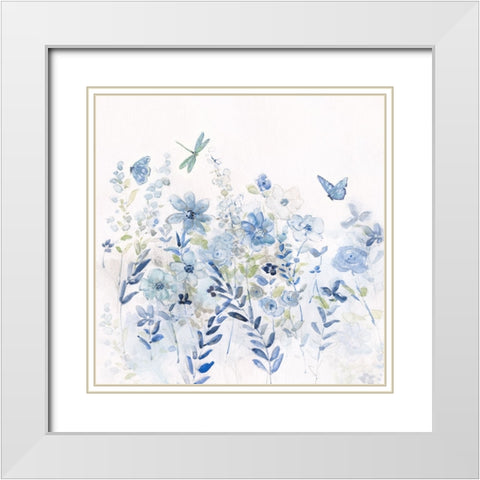 Fluttering Field I White Modern Wood Framed Art Print with Double Matting by Swatland, Sally