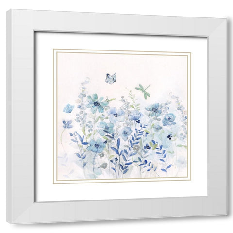 Fluttering Field II White Modern Wood Framed Art Print with Double Matting by Swatland, Sally