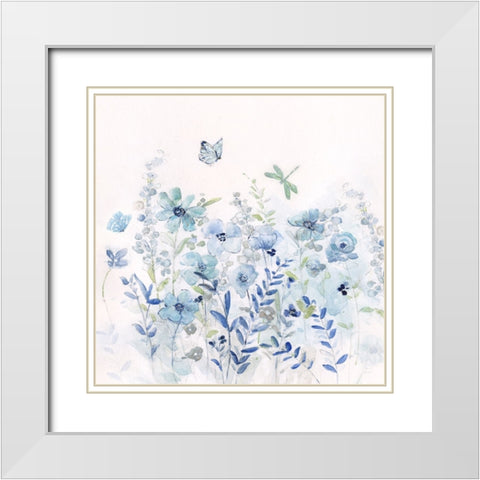 Fluttering Field II White Modern Wood Framed Art Print with Double Matting by Swatland, Sally