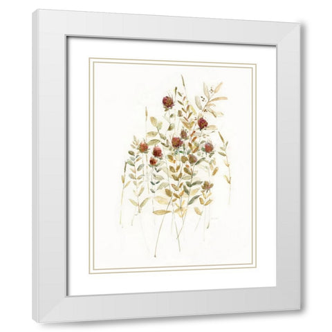 Wildflower Breeze I White Modern Wood Framed Art Print with Double Matting by Swatland, Sally