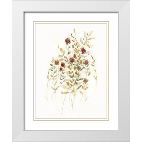 Wildflower Breeze I White Modern Wood Framed Art Print with Double Matting by Swatland, Sally