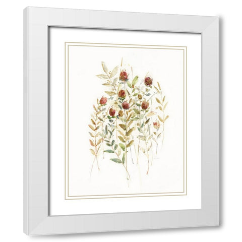 Wildflower Breeze II White Modern Wood Framed Art Print with Double Matting by Swatland, Sally