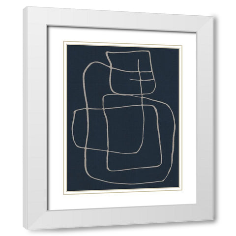 Shapes and Night Sky II White Modern Wood Framed Art Print with Double Matting by Jill, Susan