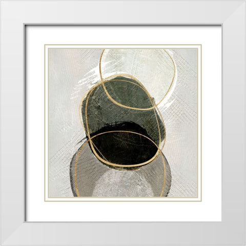 River Rock I White Modern Wood Framed Art Print with Double Matting by Jill, Susan
