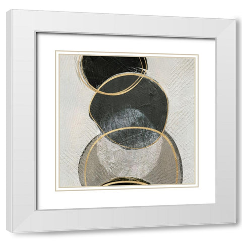 River Rock II White Modern Wood Framed Art Print with Double Matting by Jill, Susan