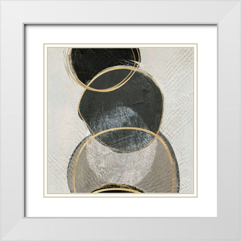 River Rock II White Modern Wood Framed Art Print with Double Matting by Jill, Susan