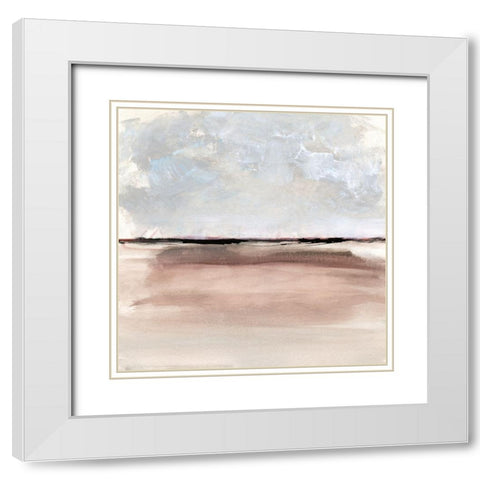 Dancing Clouds White Modern Wood Framed Art Print with Double Matting by Jill, Susan