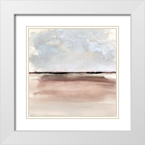 Dancing Clouds White Modern Wood Framed Art Print with Double Matting by Jill, Susan