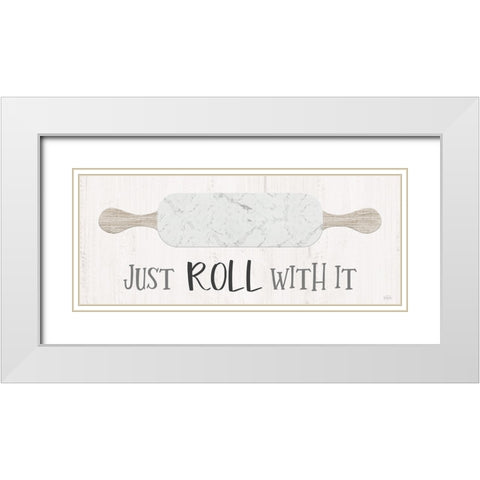 Roll With It White Modern Wood Framed Art Print with Double Matting by Carpentieri, Natalie