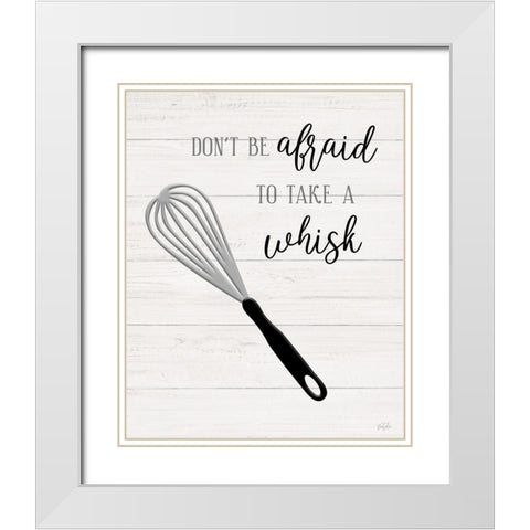 Take A Whisk White Modern Wood Framed Art Print with Double Matting by Carpentieri, Natalie