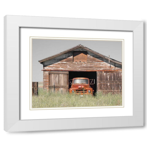 Vintage Ride White Modern Wood Framed Art Print with Double Matting by Delimont, Danita