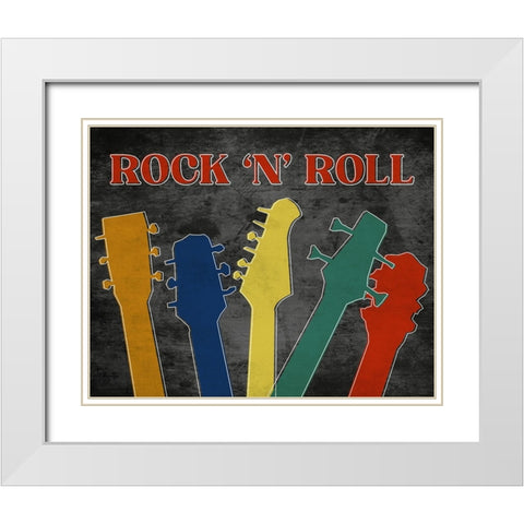 Rock and Roll White Modern Wood Framed Art Print with Double Matting by Craven, Katrina