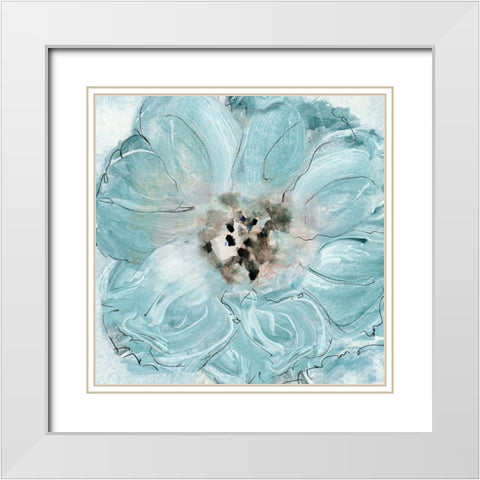 Flower Portrait II White Modern Wood Framed Art Print with Double Matting by Jill, Susan