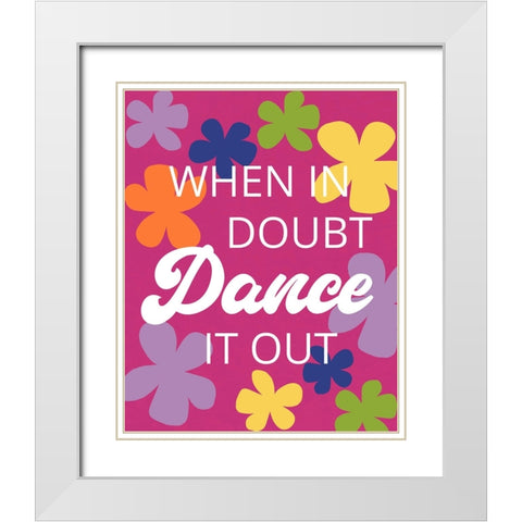Dance It Out White Modern Wood Framed Art Print with Double Matting by Santiago, Daniela
