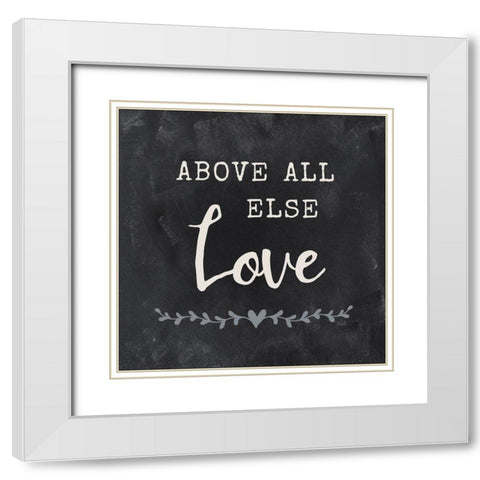 Above All Else White Modern Wood Framed Art Print with Double Matting by Carpentieri, Natalie