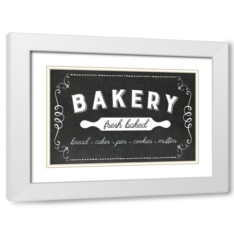 Bakery White Modern Wood Framed Art Print with Double Matting by Murray, Amanda