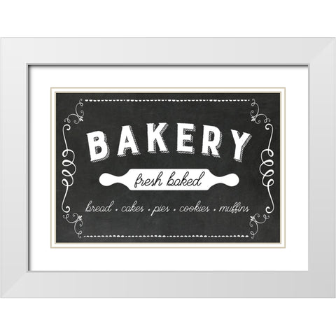 Bakery White Modern Wood Framed Art Print with Double Matting by Murray, Amanda