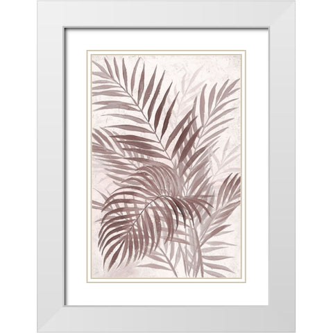 Inverted Island Palms I White Modern Wood Framed Art Print with Double Matting by Nan