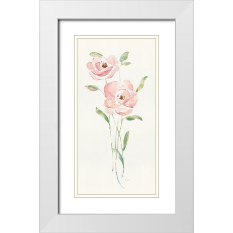 Flower Candy I White Modern Wood Framed Art Print with Double Matting by Swatland, Sally